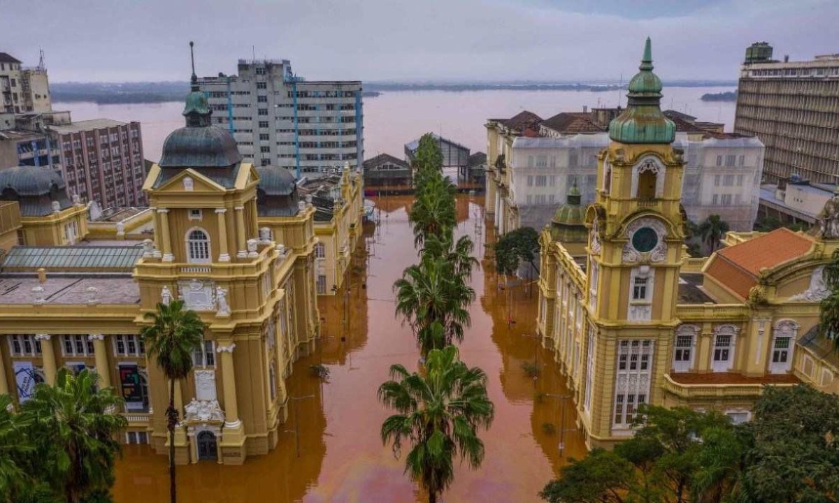 Tragédia no Rio Grande do Sul tem origens em combinações de fatores naturais -  (crédito: Handout / Rio Grande do Sul State Culture Secretary (SEDAC) / AFP)