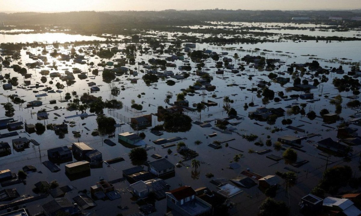 Onde ficam as barragens com risco de rompimento no Rio Grande do Sul -  (crédito: BBC)