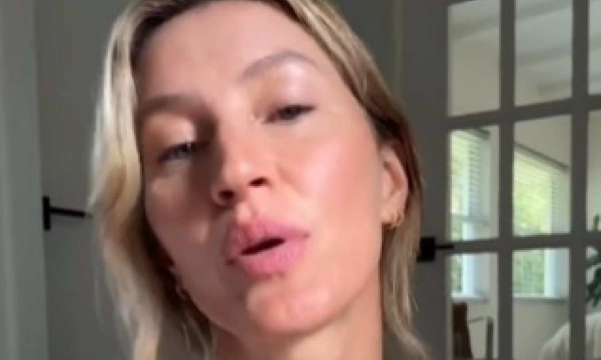 Emocionada. Gisele Bündchen gravou um vídeo e publicou nas redes sociais -  (crédito: Redes Sociais/Reprodução)