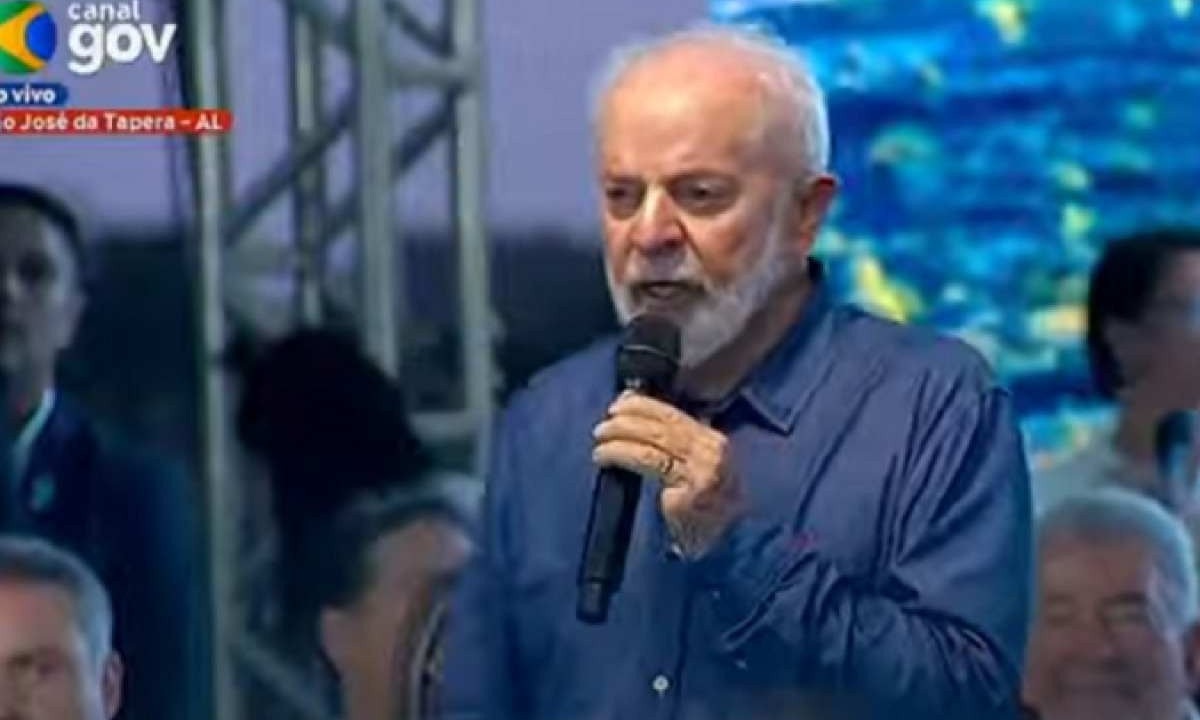 Lula discursou durante evento de ordem de serviço para levar água ao Sertão alagoano -  (crédito: Reprodução / Redes Sociais)