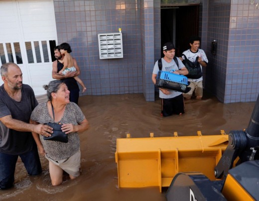 Chuvas intensas afetam mais de 1,637 milhão de pessoas no Rio Grande do Sul -  (crédito: BBC)