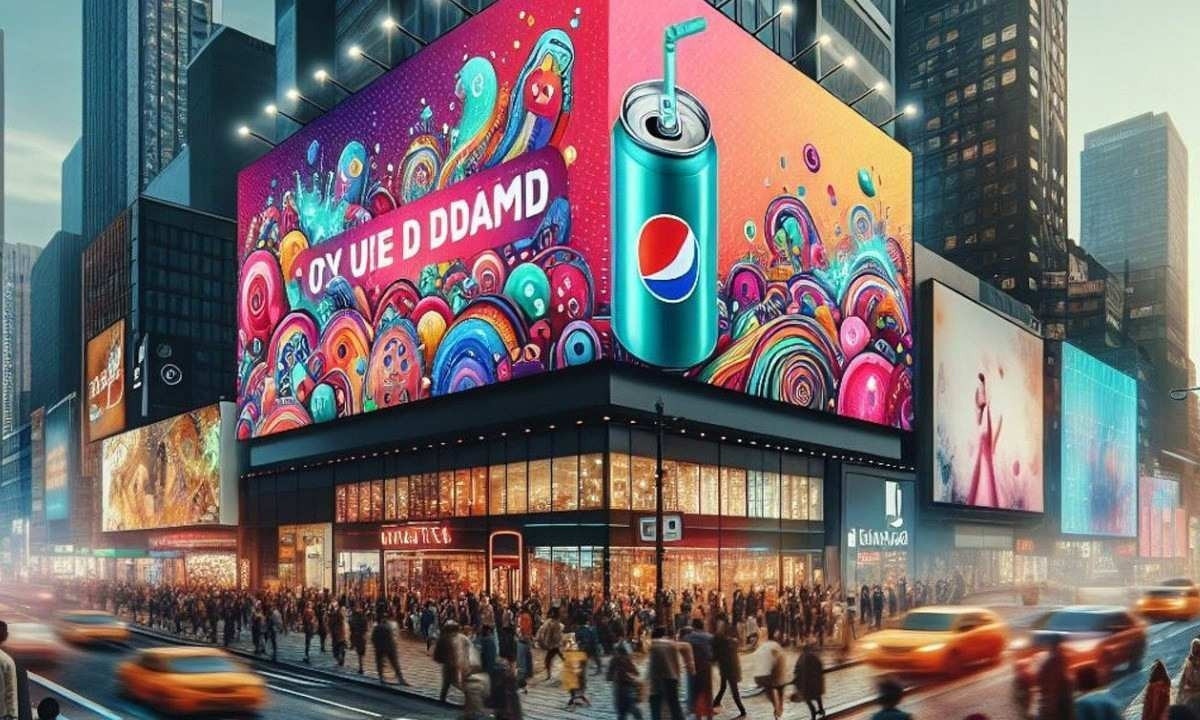 Esquina movimentada, onde está um painel gigante de publicidade, com faces para as duas ruas -  (crédito: Freepik)