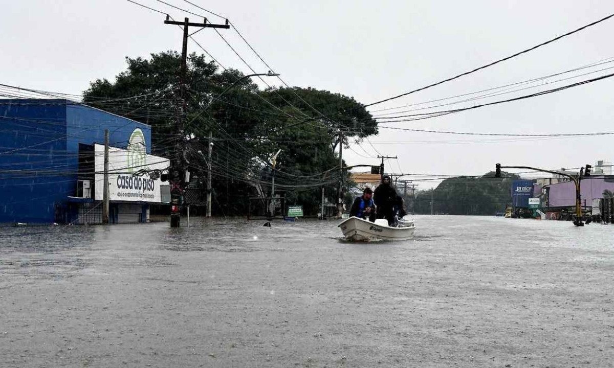 Chuvas Rio Grande do Sul.  -  (crédito: Henrique Lessa/CB)