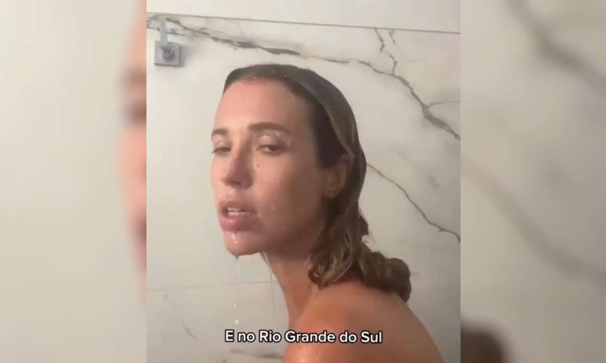 Juliana Didone em vídeo sobre RS -  (crédito: Reprodução/Redes sociais)
