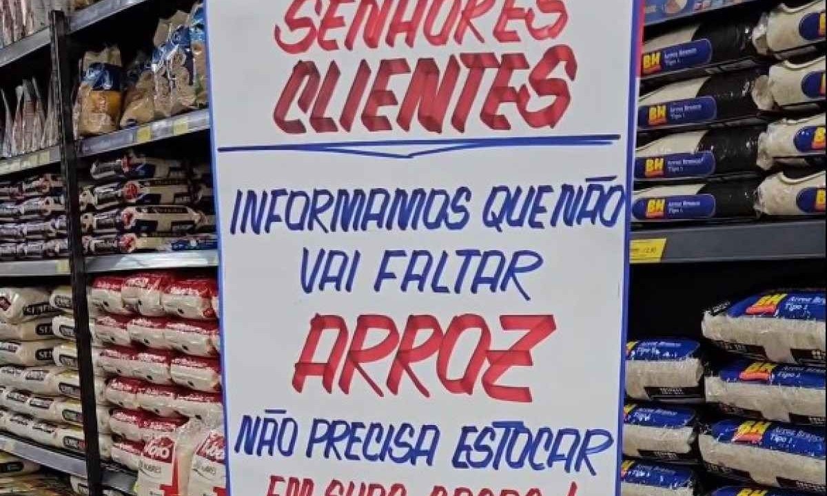 Maioria dos supermercados de Belo Horizonte não deve fazer racionamento -  (crédito: Redes sociais)