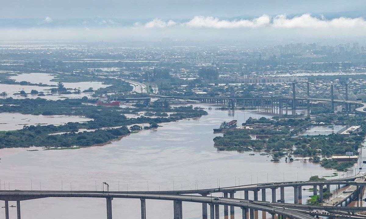 Vista aérea de Canoas -  (crédito: Ricardo Stuckert / PR)