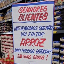 Supermercado em BH acalma clientes e diz que não vai faltar arroz - Redes sociais