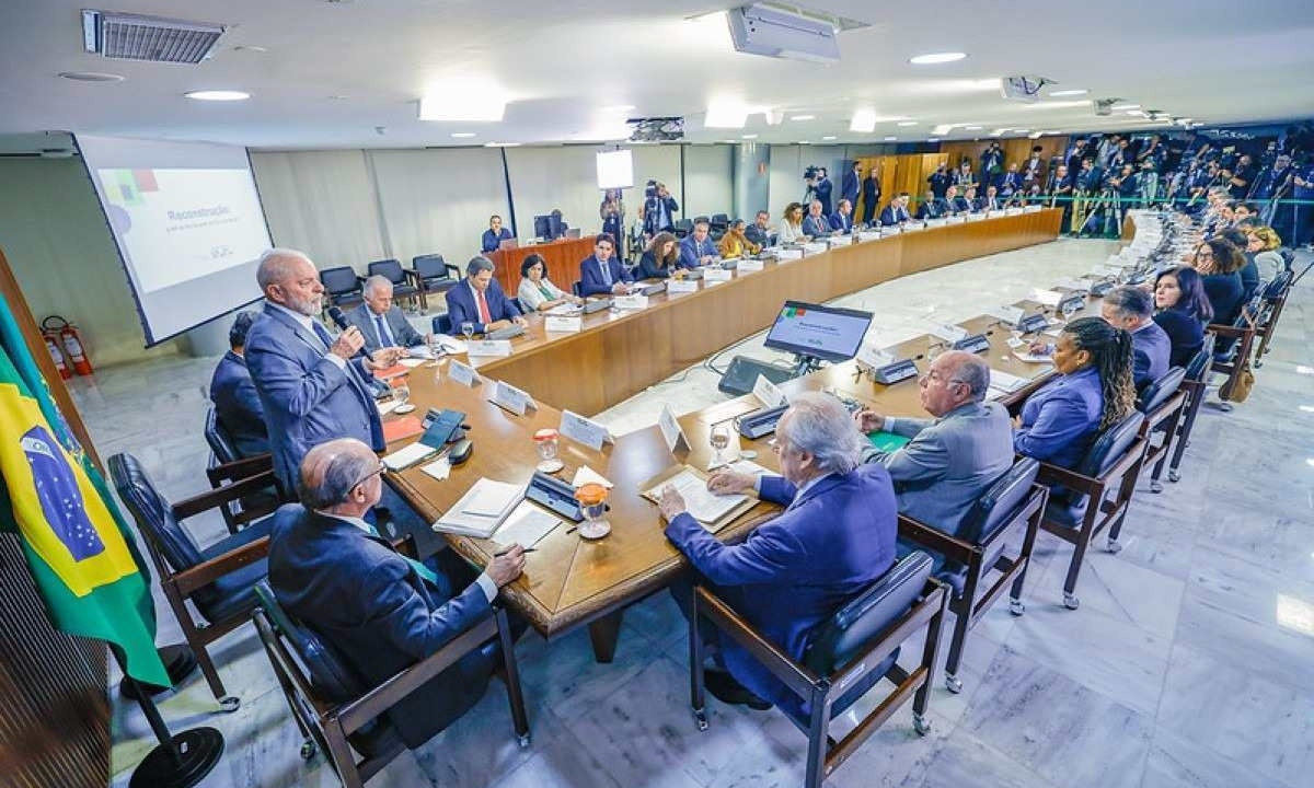 Na reunião ministerial, Lula cobrou os ministros -  (crédito:  RICARDO STUCKERT)