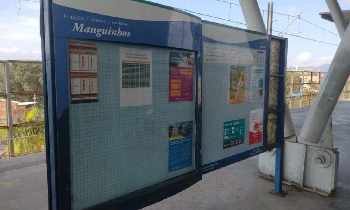 Estação de trem de Manguinhos, no Rio, onde ocorreu o atropelamento -  (crédito: Thalyson Martins/Super Rádio Tupi)