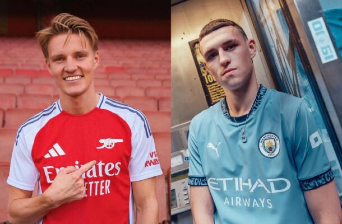 City e Arsenal divulgam novas camisas para 2024/25