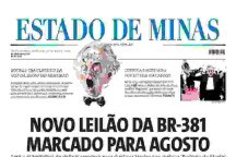 Confira a capa do Estado de Minas do dia 17/05/2024