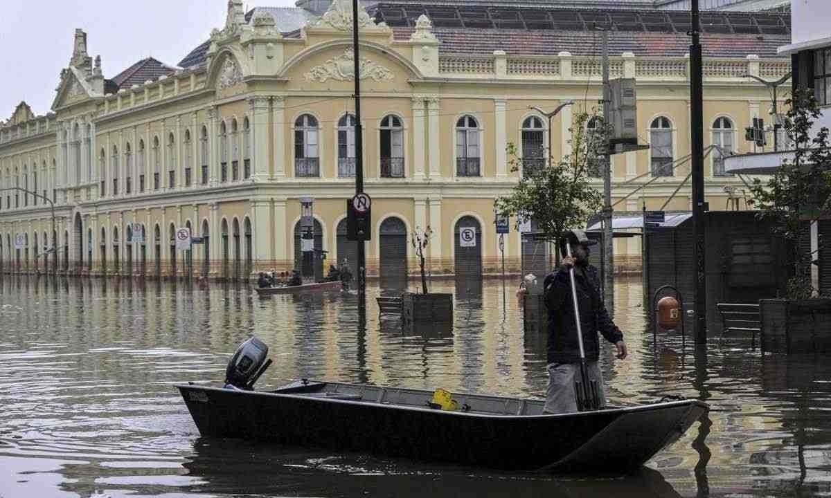 Chuvas devastaram cidades no Rio Grande do Sul -  (crédito:  NELSON ALMEIDA/AFP)