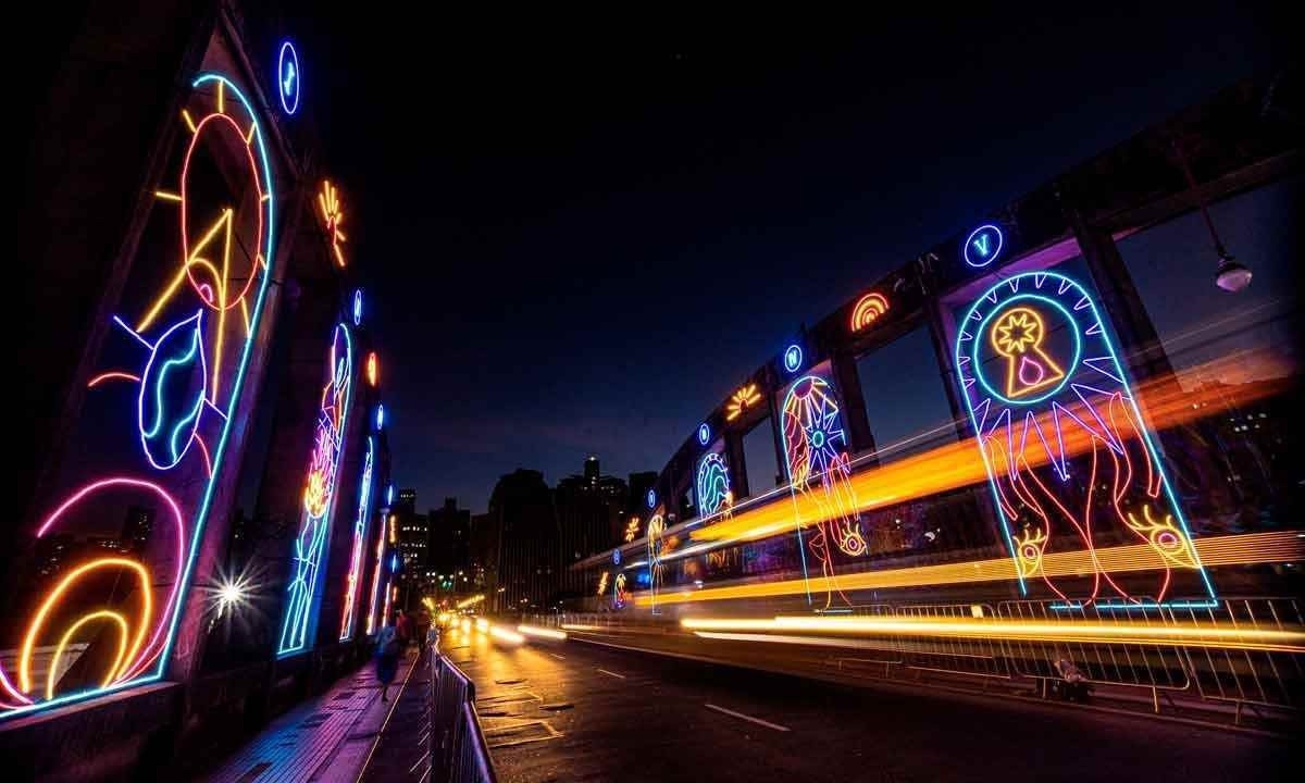 Festa da Luz, que em 2023 levou proposta de sonho e mistério ao Baixo Centro de BH, volta a iluminar o viaduto Santa Tereza e outros espaços da região -  (crédito: Cadu Passos/divulgação)