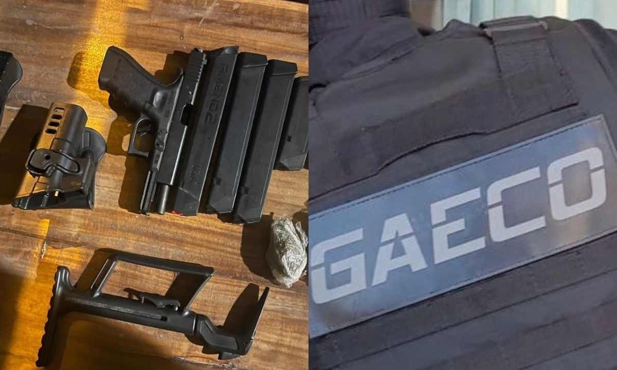 Durante a prisão, o indivíduo foi encontrado com armas de fogo, documentos falsos e drogas
 -  (crédito: Reprodução / MPBA)