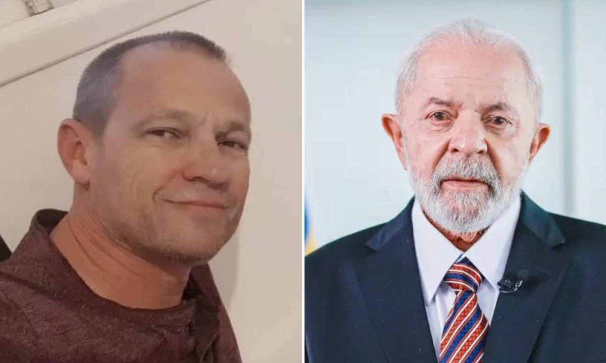 Montagem do EM com Michel Nizembaum, refém brasileiro encontrado morto em Gaza, e presidente Lula -  (crédito: Arquivo pessoal - Ricardo Stuckert/PR)