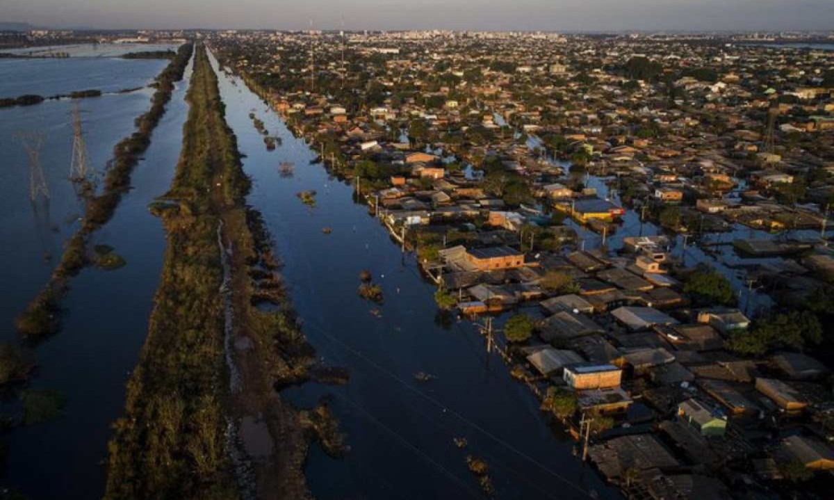 Canoas, Rio Grande do Sul, foi tomada pela água  -  (crédito: Prefeitura de Canoas/Reprodução)