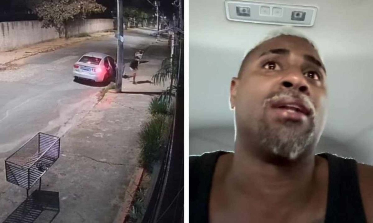 Funkeiro compartilhou vídeo de câmeras de segurança da rua que flagraram ação de assaltantes -  (crédito: Redes Sociais)