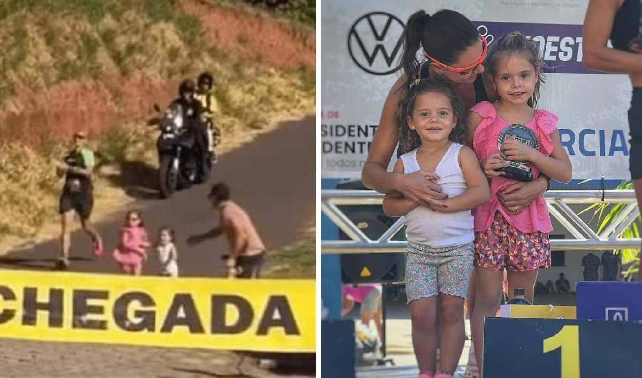 Mãe que quase perdeu corrida após pai ‘soltar’ filhas na pista nega boicote