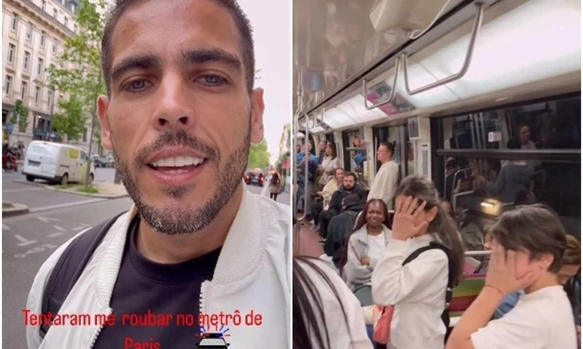 O fotógrafo brasileiro César Melo registrou uma tentativa de furto de celular no metrô de Paris -  (crédito: Reprodução/Instagram/@fotografodatorre)