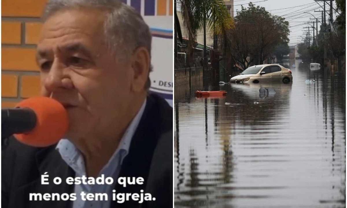 O prefeito de Balneário Barra do Sul (SC), Valdemar Baraúna da Rocha (PP), relacionou as enchentes que atingem o Rio Grande do Sul ao baixo número de igrejas e a grande qauntidade de 