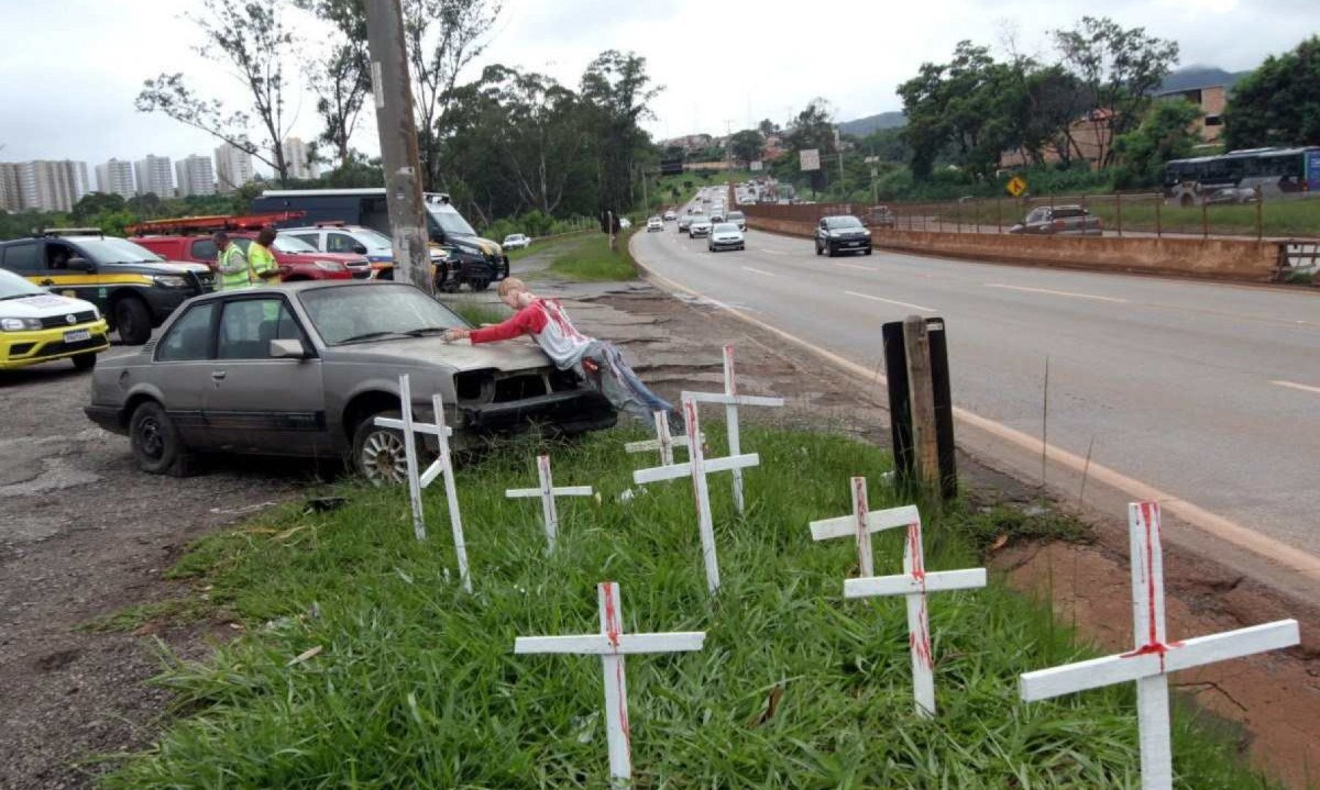 A maioria dos acidentes causados pela falta de atenção aconteceram no Anel Rodoviário -  (crédito: Jair Amaral/EM/D.A Press, Belo Horizonte-MG)
