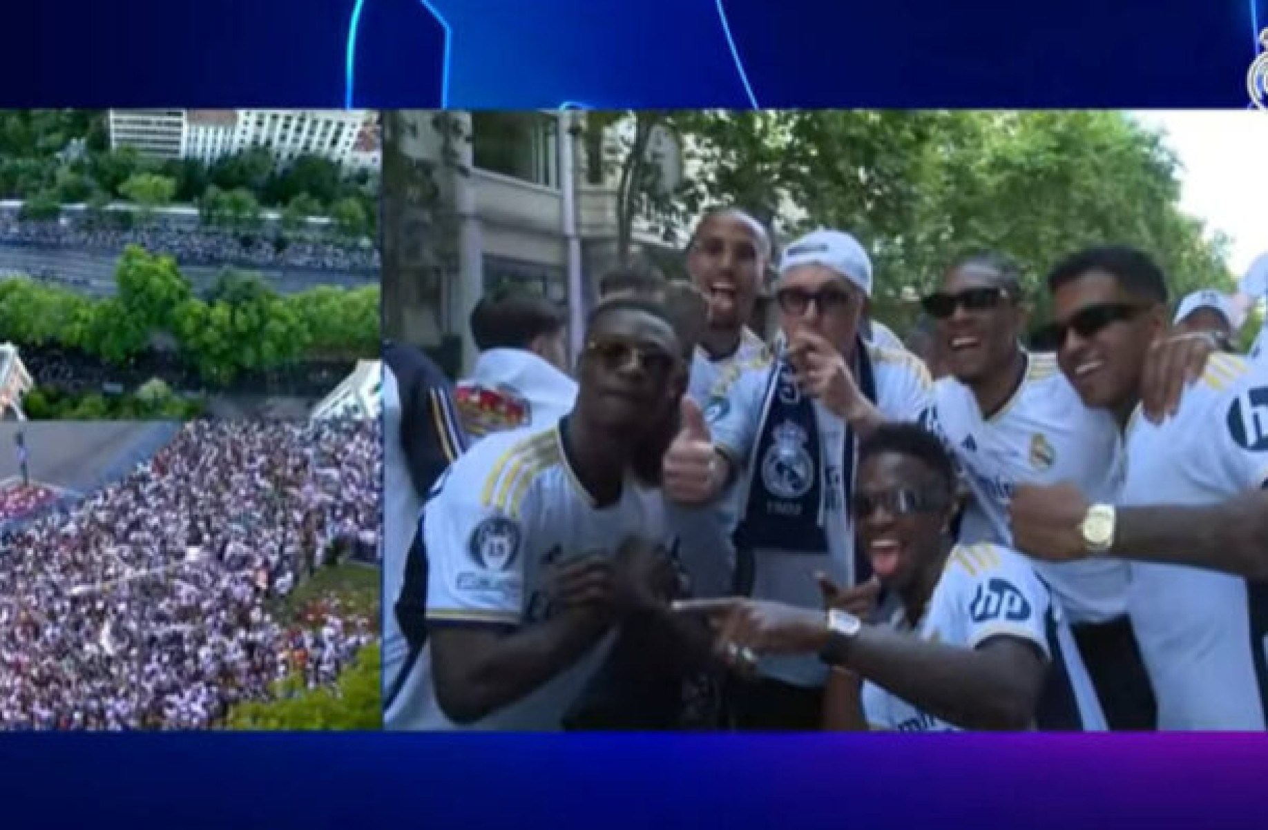 Craques do Real Madrid festejam título da Champions com multidão de torcedores