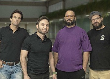 Luis Fernando, Rui Jonas, Bruno Zenatte, Guilherme Zenatte, fundadores da Napp Solutions  -  (crédito: Divulgação)