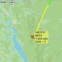 Avião que saiu de Minas e caiu em Santa Catarina tem destroços encontrados - Divulgação/Flighttradar24