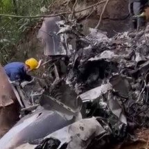 Cenipa investiga causas de queda de avião que matou empresário mineiro - Corpo de Bombeiros SC/divulga&ccedil;&atilde;o
