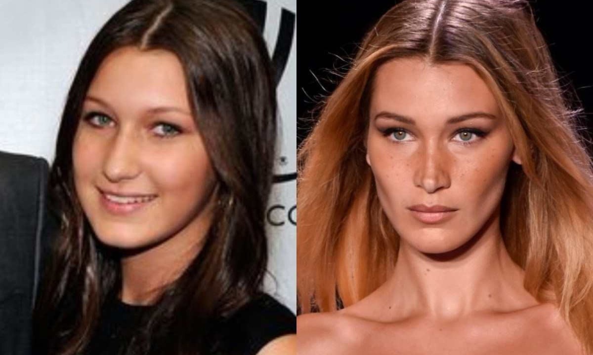 A modelo Bella Hadid, que é descendente de palestinos, se arrependeu de ter realizado rinoplastia aos 14 anos e o resultado ter fugido da sua identidade cultural -  (crédito: Reprodução)