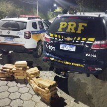 Morador de Lima Duarte encontra 100 quilos de maconha em frente de casa - Divulga&ccedil;&atilde;o / PRF