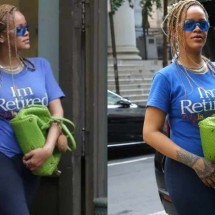 "Estou aposentada", diz frase em blusa de Rihanna - Reprodução/Internet