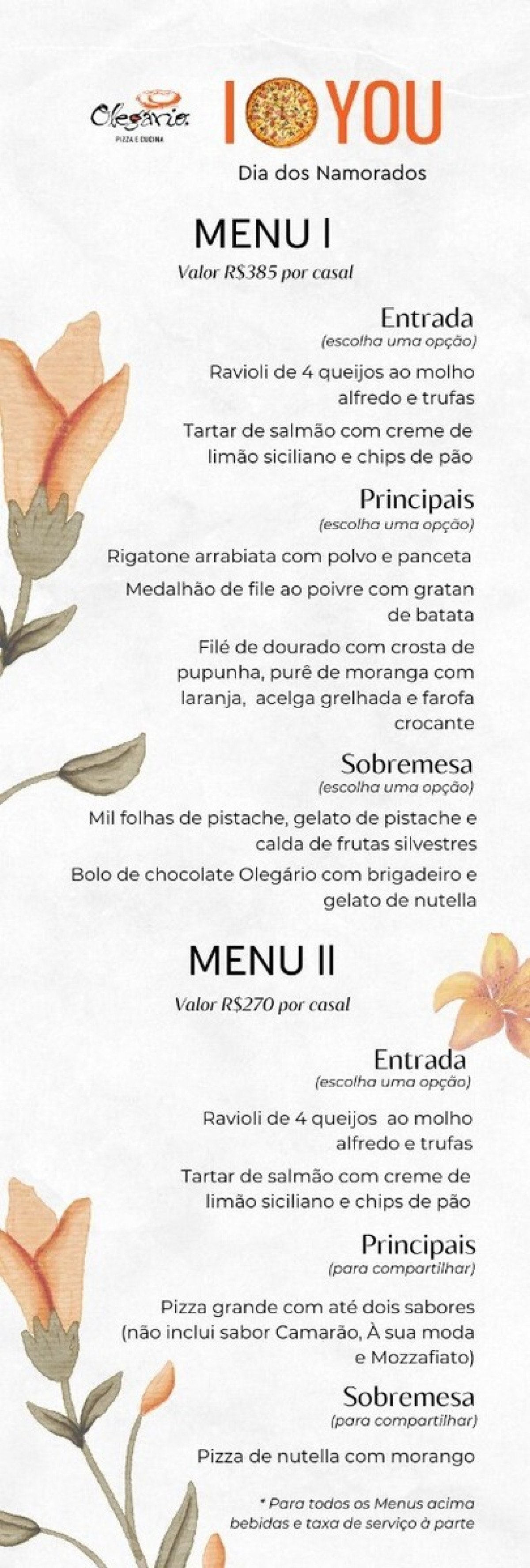 menu Olegário