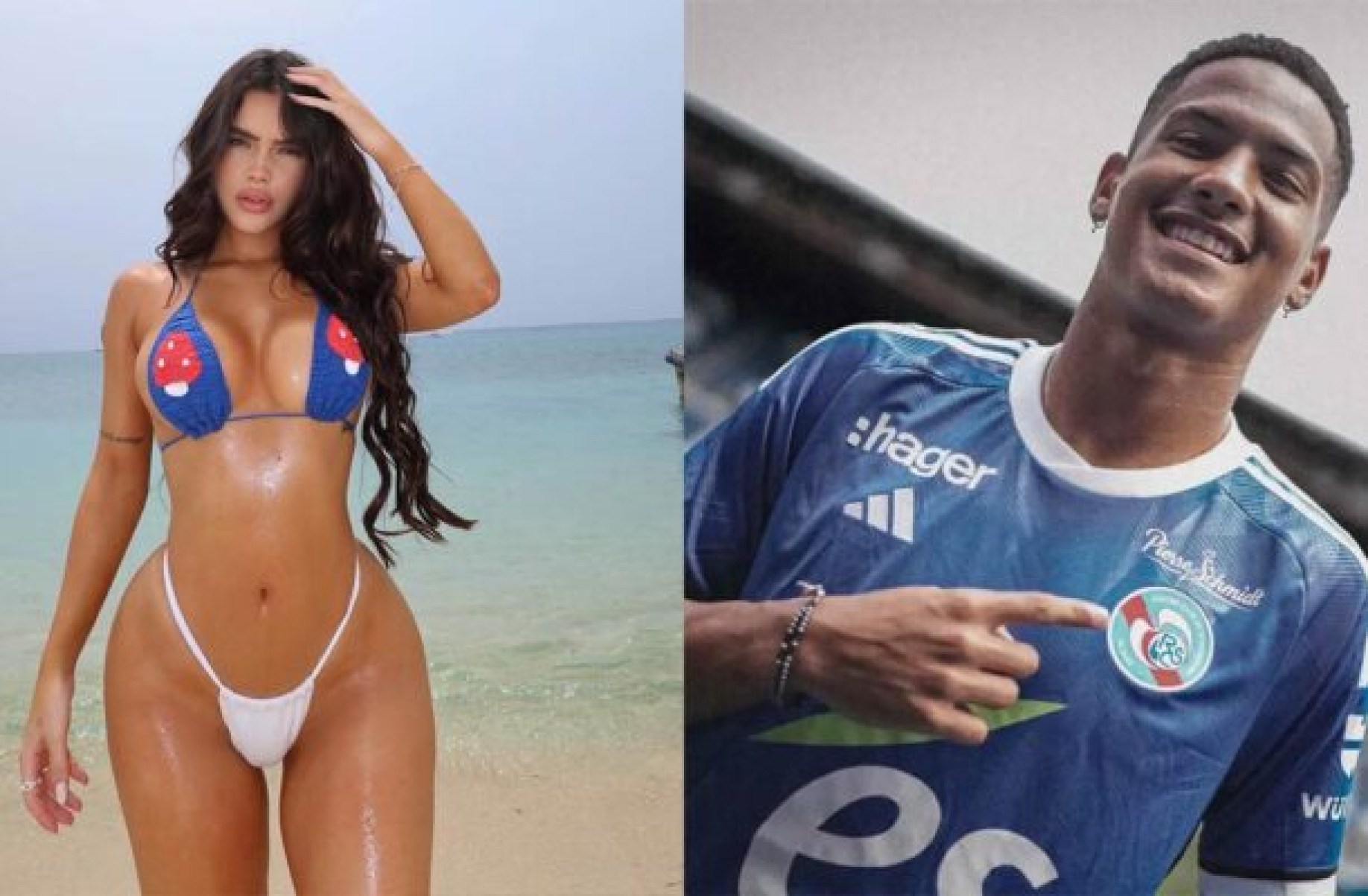 Namorada de ex-Santos chama a atenção por curvas, mas nega efeitos; veja fotos