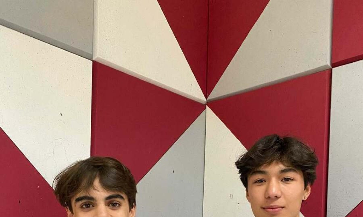 Arthur Parentoni e Henrique Kitayama, de 16 anos, criaram uma plataforma chamada "Match Pet", que reúne informações de animais disponíveis para adoção a partir de projetos parceiros -  (crédito: Divulgação)
