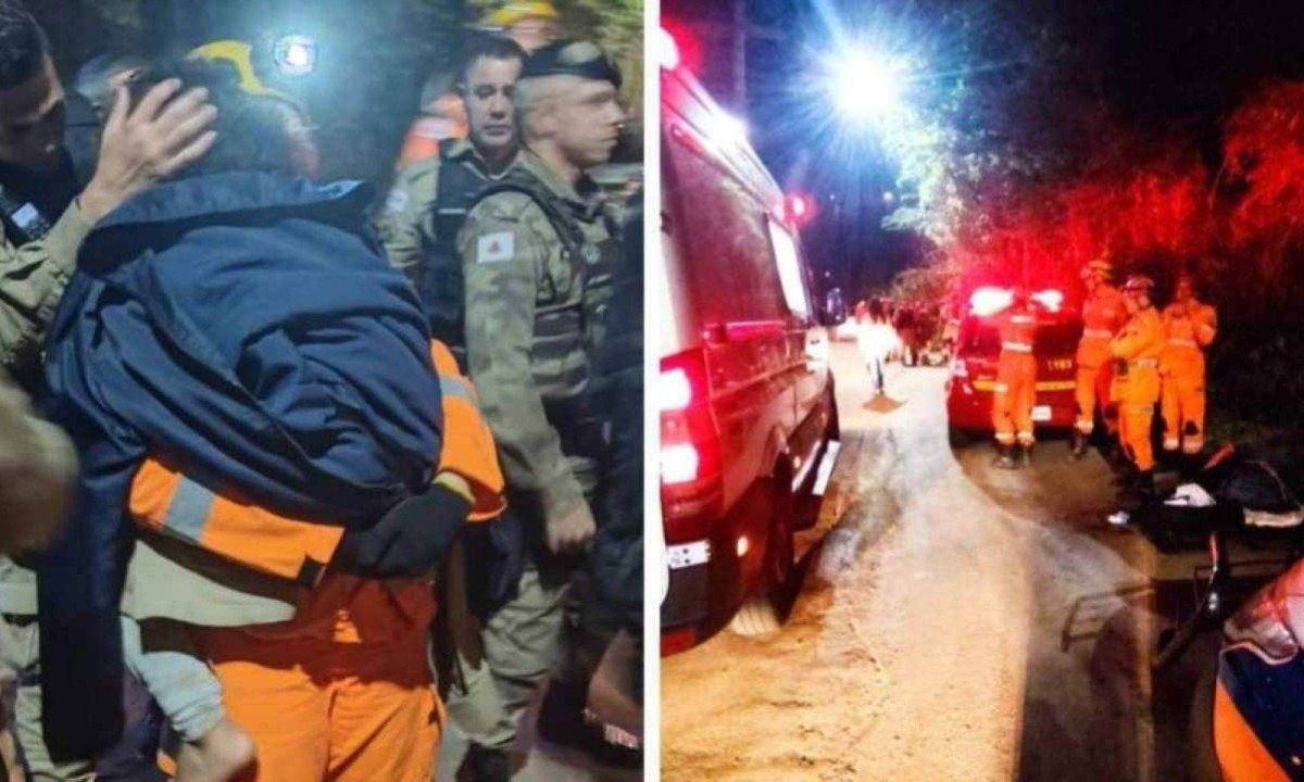 Criança foi encontrada em uma zona de mata -  (crédito: CBMMG/Divulgação)