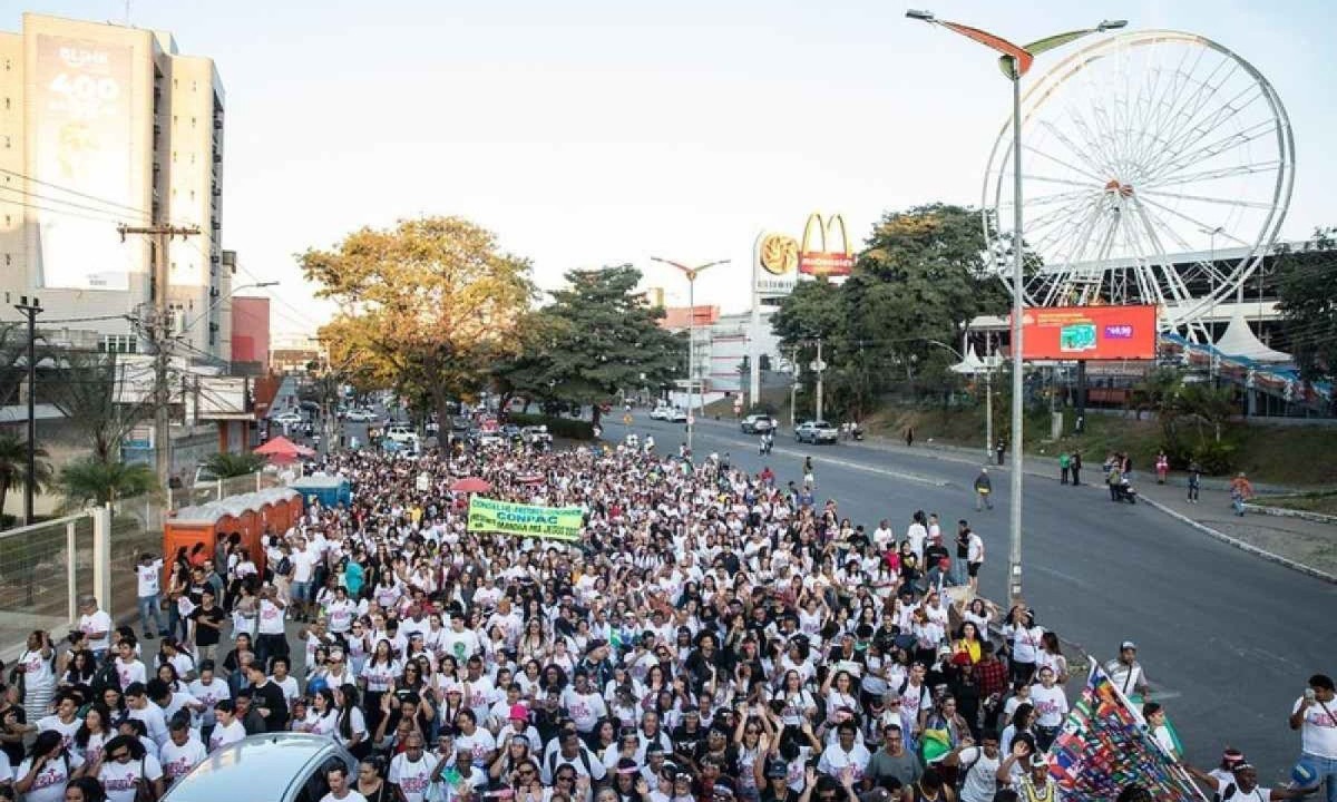 Marcha para Jesus Contagem pretende reunir multidão de fiéis neste sábado (15/6)  -  (crédito: Janine Moraes/PMC)