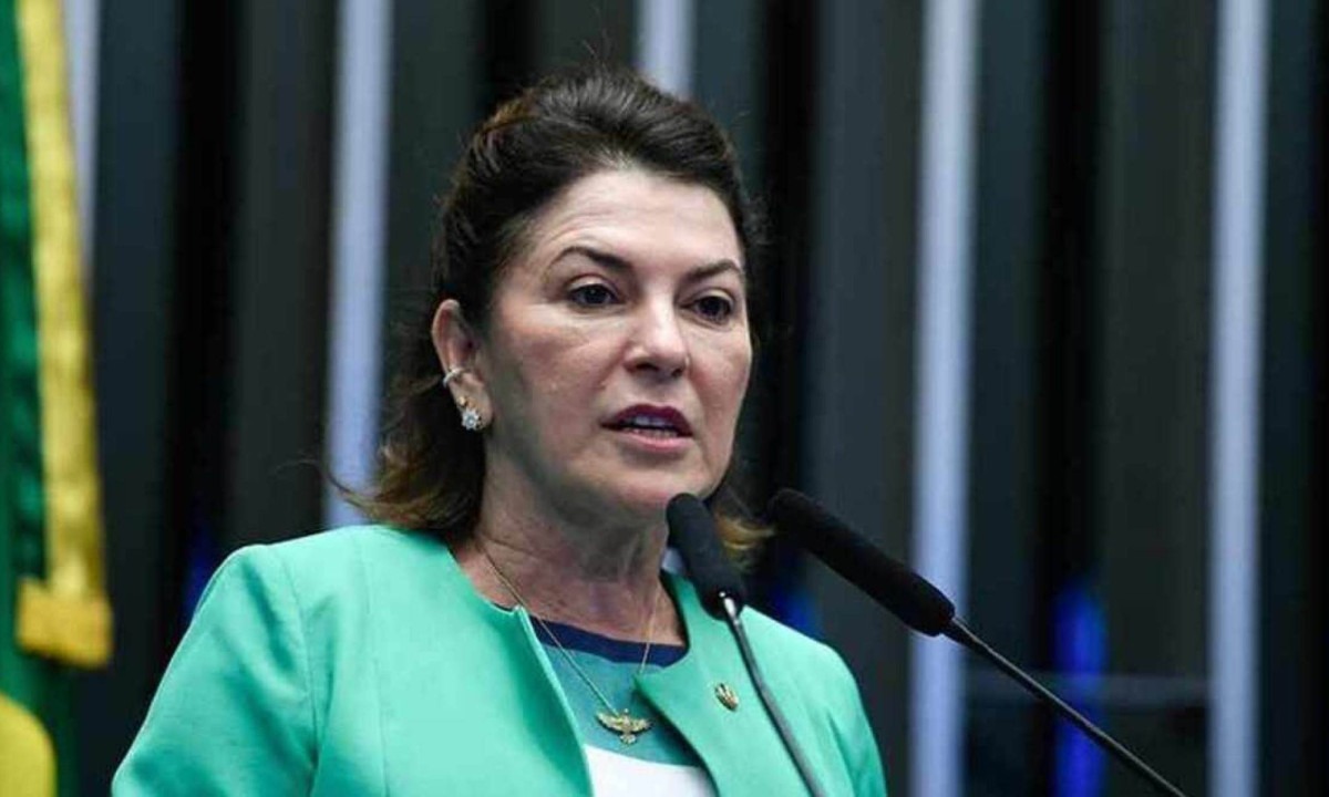 Senadora Rosana Martinelli (PL-MT) usou a tribuna do senado federal para declarar que não estava em Brasí­lia e não tem relação com os atos de oito de janeiro de 2023 -  (crédito: Edilson Rodrigues/Agência Senado)
