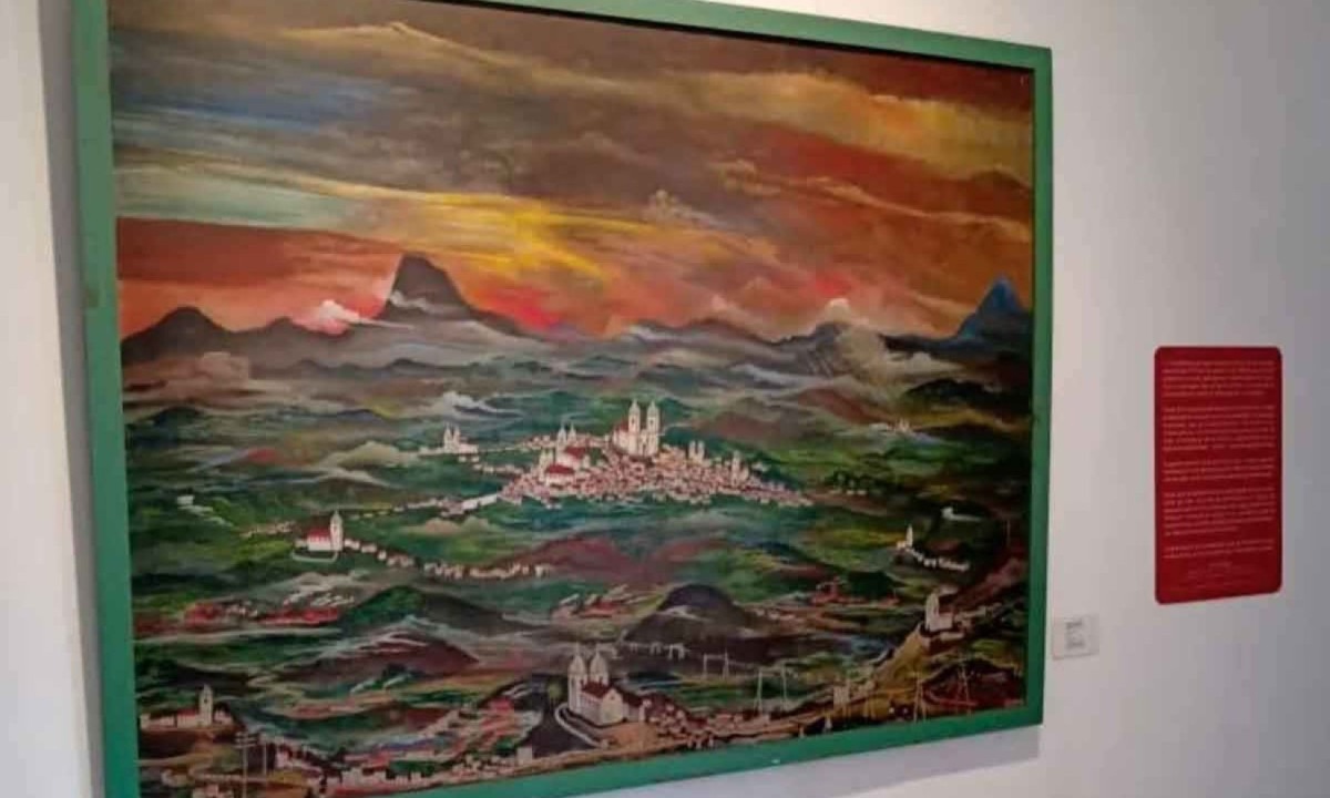 Paisagem de Sabará pintada por Alberto da Veiga Guignard (1896-1962 ) é disputada pelo Museu da Inconfidência e Museu Casa Guignard -  (crédito: REPRODUÇÃO)