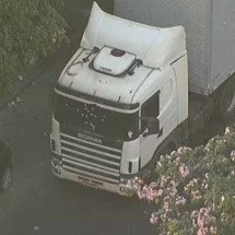 Carreta é fuzilada em tentativa de assalto - Reprodução/Rede social