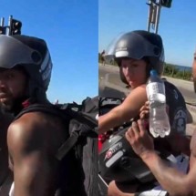Nego do Borel leva tapa de motoqueiro e reage; veja o vídeo - Twitter/ Reprodução