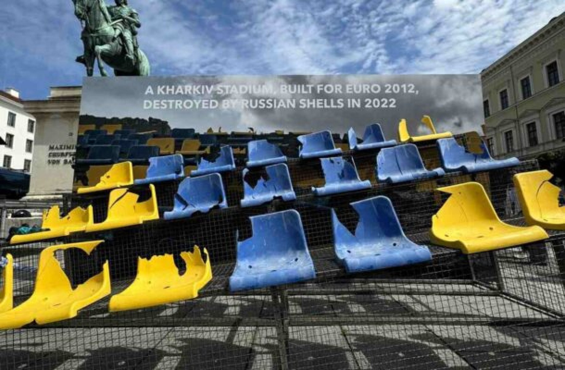 Eurocopa 2024: Ucrânia expõe parte de arquibancada de estádio destruído