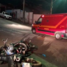 Idoso morre em batida de motos em Varginha - CBMMG / Divulgação 