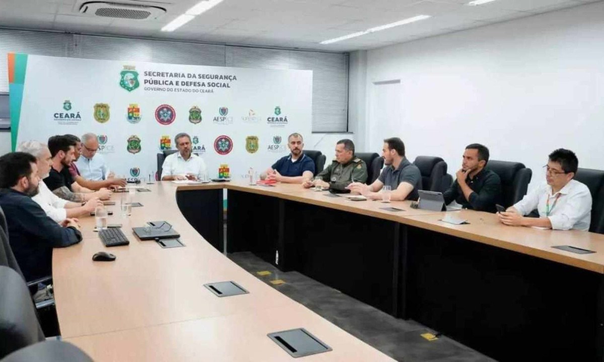 Reunião de autoridades de segurança pública no Ceará -  (crédito: Governo do Ceará/Divulgação)