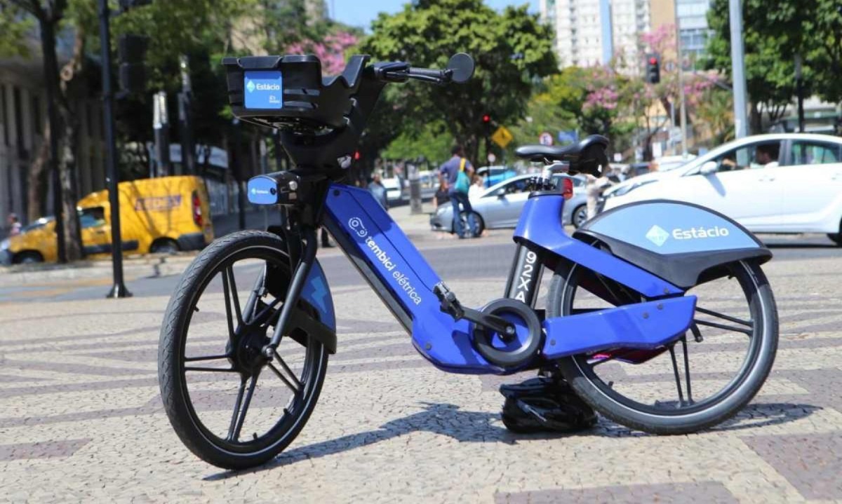 Bicicleta elétrica Tembici em parceria com a Estácio e a Prefeitura de BH -  (crédito: Divulgação)