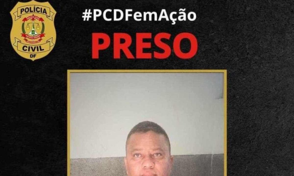 Foi preso, na terça-feira (26/6), João Evangelista, 47, suspeito de praticar "estelionato sentimental" contra pelo menos 16 vítimas -  (crédito: Divulgação/PCDF)