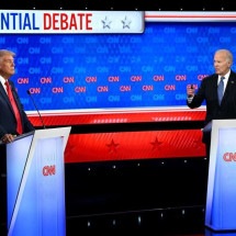 Biden cita atriz pornô em debate e Trump fala sobre filho do adversário -  ANDREW CABALLERO-REYNOLDS / AFP
