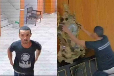 Antônio Claudio Alves Ferreira, bolsonarista que destruiu o relógio do Palácio do Planalto -  (crédito: Reprodução/ Palácio do Planalto)