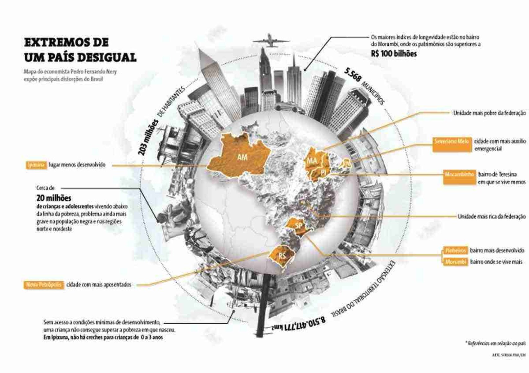 Mapa do economista Pedro Fernando Nery 