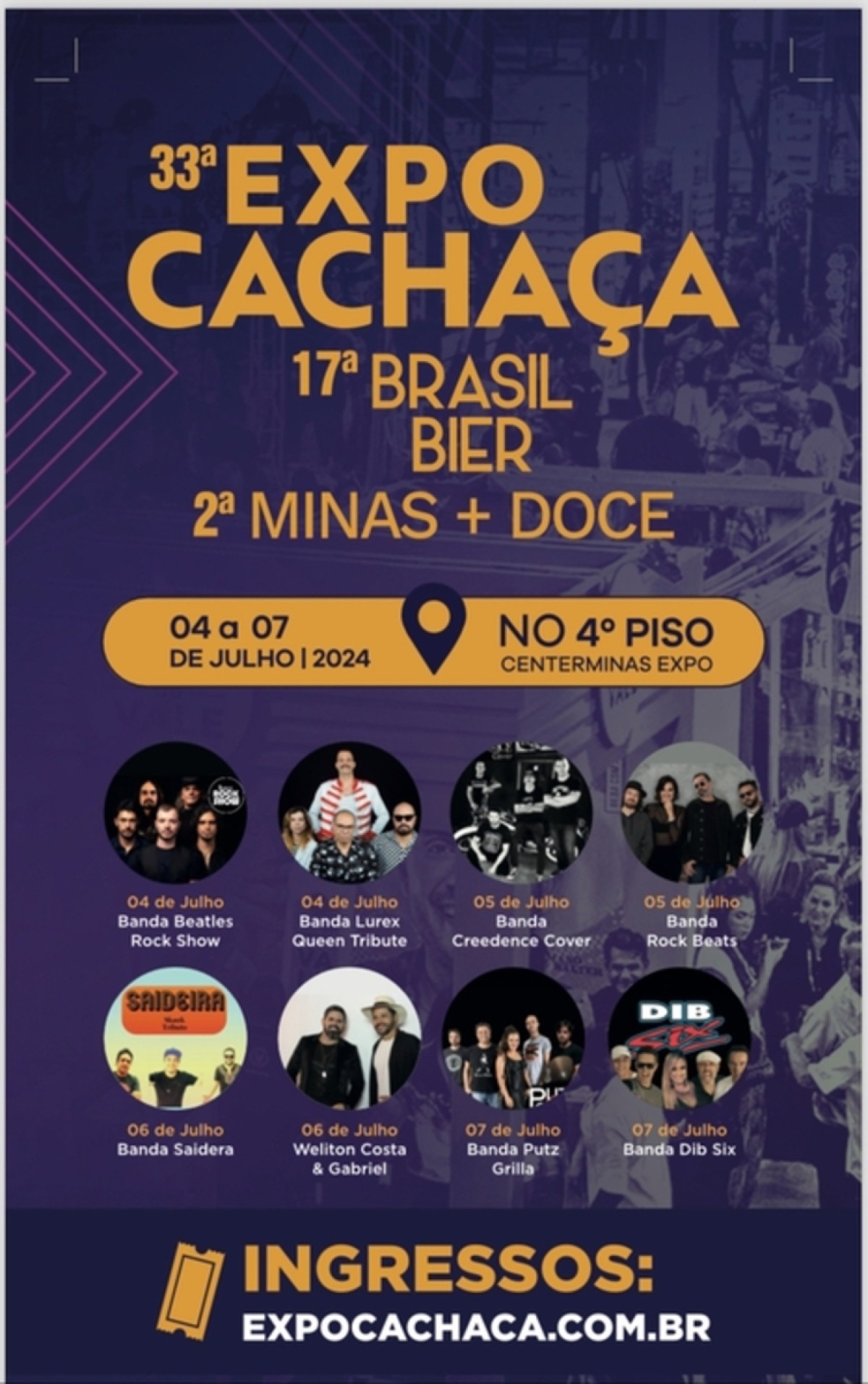 A Expocachaça apresenta shows para todos os públicos
